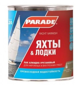 Лак яхтный Parade L20 Яхты & Лодки Глянцевый (2,5л)
