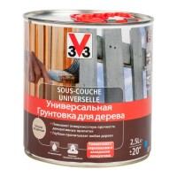 V33 Sous-Couche универсальная грунтовка для дерева,  для наружных и внутренних работ, бесцветный (2,5л)