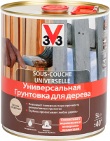V33 Sous-Couche универсальная грунтовка для дерева,  для наружных и внутренних работ, бесцветный (5л)