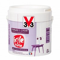 V33 Facile a vivre матовая латексная краска для стен и потолков (2,5л)
