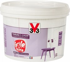 V33 Facile a vivre матовая латексная краска для стен и потолков (6л)