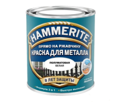HAMMERITE SATIN эмаль по ржавчине п мат, черная (5л)