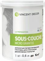 VINCENT DECOR SOUS COUCHE MICRO GRANITEE грунтовка под структурные покрытия (4кг)